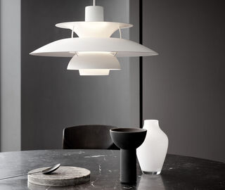 Louis Poulsen 'PH 5' pendant light, monochrome white, US plug WHITE LOPO23PH5713WHI
