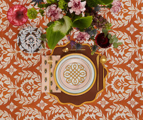 La DoubleJ 'Pink Scarab' large napkin, set of two PINK LADJ23NAP598PIN