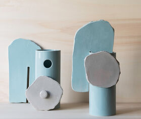 Vitra 'Feuille' Vase D&eacute;coupage Light blue VITR20VAS145BLU