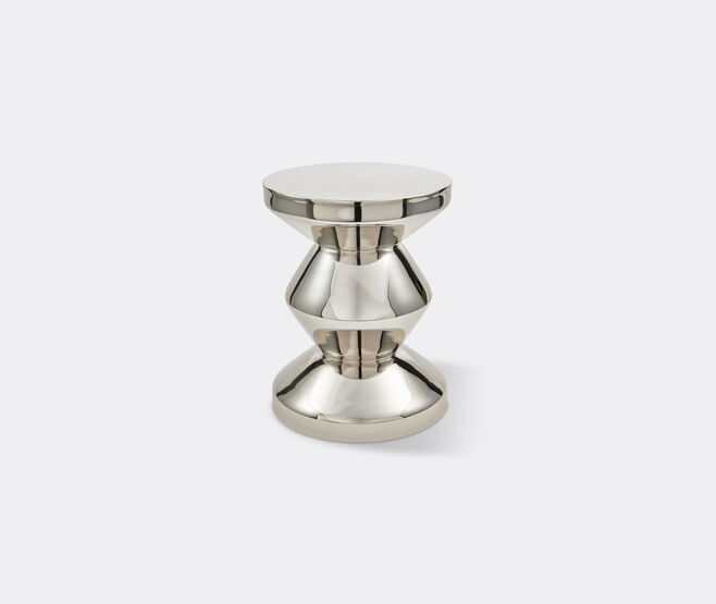 POLSPOTTEN 'Zig Zag' stool, silver SILVER POLS25ZIG871SIL