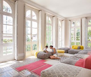 GAN 'Space Mangas Square Plait Pink' rug MULTICOLOUR GANR20MAN140MUL