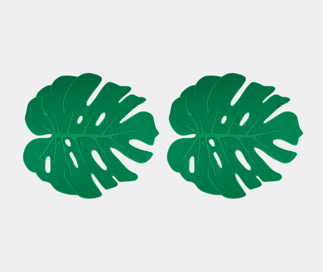Aquazzura Casa 'Florida Leaf' placemat, set of two GREEN AQUA23FLO615GRN