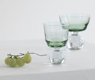 Serax 'Eternal Snow' stemmed glass, set of six, small, green GREEN SERA24SET747GRN