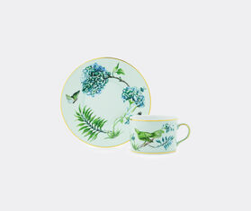Aquazzura Casa &#39;Secret Garden&#39; teacup and saucer, set of two GREEN AQUA23SEC377GRN