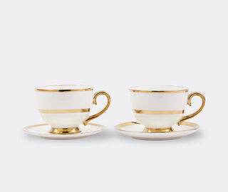 POLSPOTTEN 'Golden Finds' teacup, set of two, white WHITE POLS25TEA341WHI