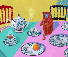 Gucci 'Herbarium' coffee cup with saucer, set of two, green MULTICOLOUR GUCC18HER605GRN