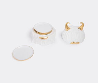 L'Objet 'Lynda' box and plate,set of four, white WHITE LOBJ19LYN394WHI