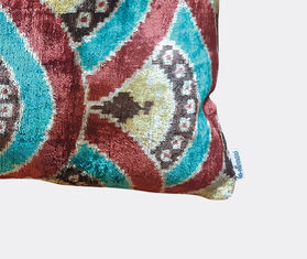 Les-Ottomans Silk velvet cushion, pink, white and green MULTICOLOUR OTTO20SIL665MUL