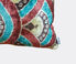 Les-Ottomans Silk velvet cushion, pink, white and green Multicolor OTTO20SIL665MUL