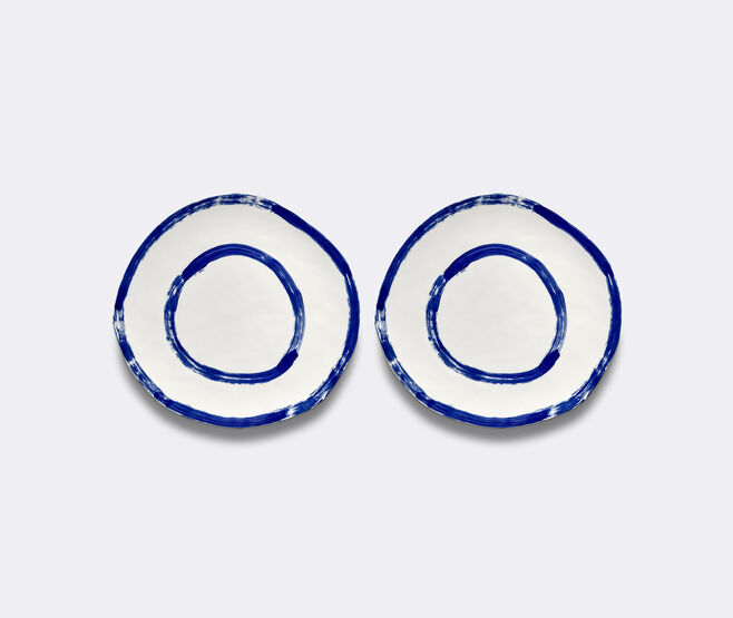 Serax 'Line-Up' presentation plate, set of two, blue and white WHITE SERA26PRE013WHI