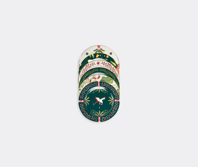 La DoubleJ Mixed dessert plates, set of six MULTICOLOUR LADJ22DES035MUL