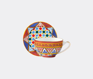 Dolce&amp;Gabbana Casa 'Carretto Siciliano' teacup and saucer MULTICOLOUR DGCA22POR924MUL