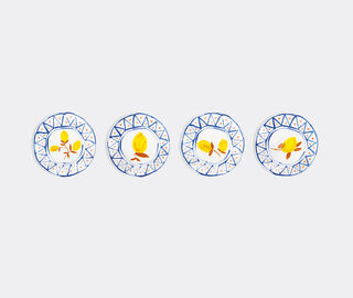 &amp;k Amsterdam 'Lemon Moroccan' dessert plate, set of four, multicolor MULTICOLOUR AMST25PLA756MUL