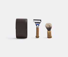 Lorenzi Milano Bamboo travelling shaving set BROWN CEMI15TRA382BRW