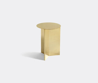 Hay 'Slit' round table, high, brass BRASS HAY122SLI955BRA