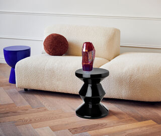 POLSPOTTEN 'Zig Zag' stool, black BLACK POLS22ZIG269BLK