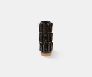 POLSPOTTEN 'Structure' vase, dark brown DARK BROWN POLS25VAS251BLK