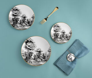 Simone Guidarelli Home 'Imperial Garden' soup plate, black and white MULTICOLOUR SIMO26SOU730MUL