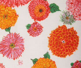 La DoubleJ &#39;Bright Blooms&#39; tablemat, set of two, turquoise PINK LADJ23TAB958MUL