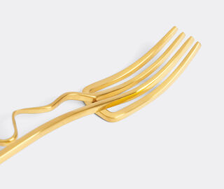 L'Objet 'Spirale' cocktail fork, set of four, gold GOLD LOBJ25SPI052GOL