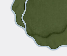 La DoubleJ &#39;Rainbow Bosco Cloud&#39; tablemat, set of two GREEN LADJ22CLO065GRN