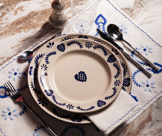 House of Capricorn 'Viana' dessert plate, set of two, blue BLUE HOCA26VIA636BLU