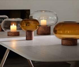 LSA International &#39;Oblate&#39; vase, small TRANSPARENT LSAI21OBL844TRA