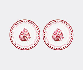 Aquazzura Casa &#39;Jaipur&#39; dinner plate, set of two, bordeaux and pink MULTICOLOUR AQUA23JAI000MUL