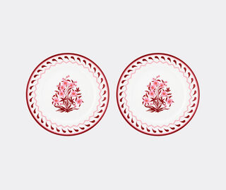 Aquazzura Casa 'Jaipur' dinner plate, set of two, bordeaux and pink MULTICOLOUR AQUA23JAI000MUL