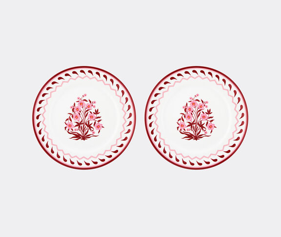Aquazzura Casa 'Jaipur' dinner plate, set of two, bordeaux and pink MULTICOLOUR AQUA23JAI000MUL