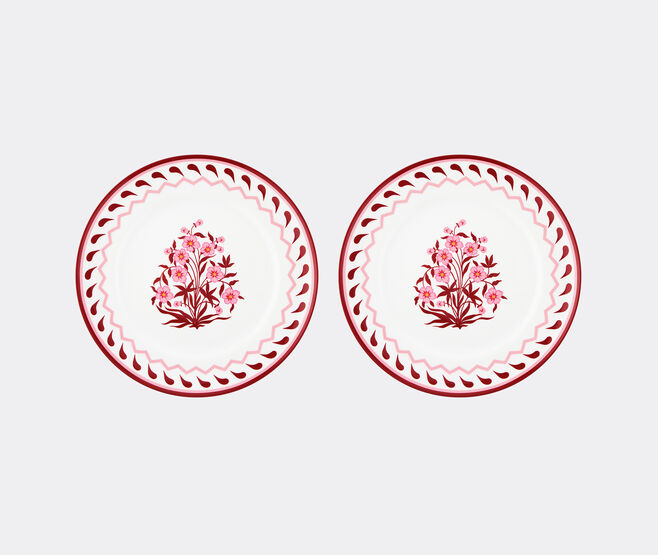 Aquazzura Casa 'Jaipur' dinner plate, set of two, bordeaux and pink MULTICOLOUR AQUA23JAI000MUL