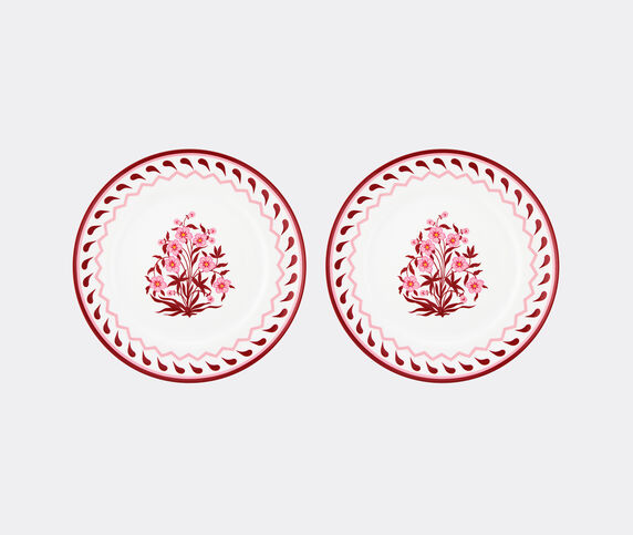 Aquazzura Casa 'Jaipur' dinner plate, set of two, bordeaux and pink multicolor AQUA23JAI000MUL