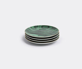 L&#39;Objet &#39;Malachite&#39; canap&eacute; plate, set of four MULTICOLOUR LOBJ15MAL978GRN