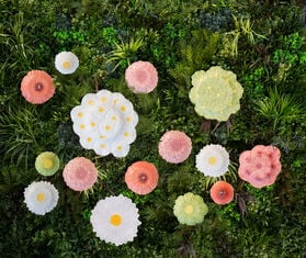 Bordallo Pinheiro 'Maria Flor' dessert plate, set of four, white MULTICOLOR BOPI26MAR934MUL