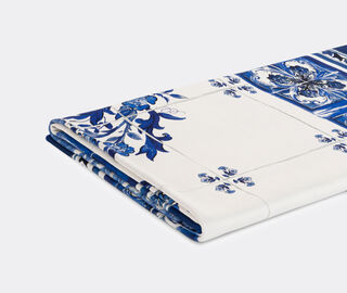 Dolce&amp;Gabbana Casa 'Blu Mediterraneo' silk blanket BLUE DGCA22SIL256MUL