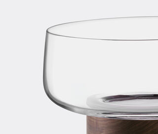 LSA International 'City' bowl and walnut base TRANSPARENT LSAI20CIT602TRA