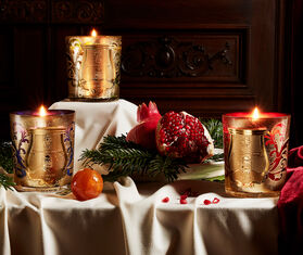 Trudon 'Gloria' candle GOLD CITR21GLO235RED