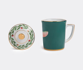 La DoubleJ Lidded mug MULTICOLOUR LADJ19LID893GRN