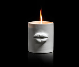 L'Objet 'Lips' candle, white WHITE LOBJ26LIP922MUL