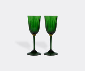 La DoubleJ 'Rainbow' wine glass, set of two, green GREEN LADJ23WIN694GRN