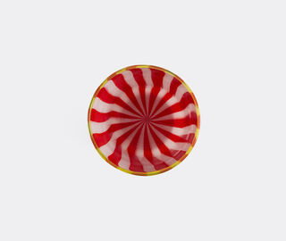 Lisa Corti 'Circus' vase, red, white and mustard RED LICO26CIR635RED