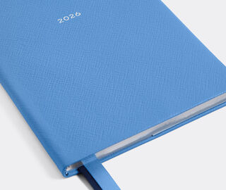Smythson '2026 Soho' weekly diary with pocket, Nile blue BLUE SMYT25PAS963BLU