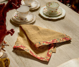 The House of Lyria 'Alea' napkin, set of two BEIGE HOLY23ALE944BEI