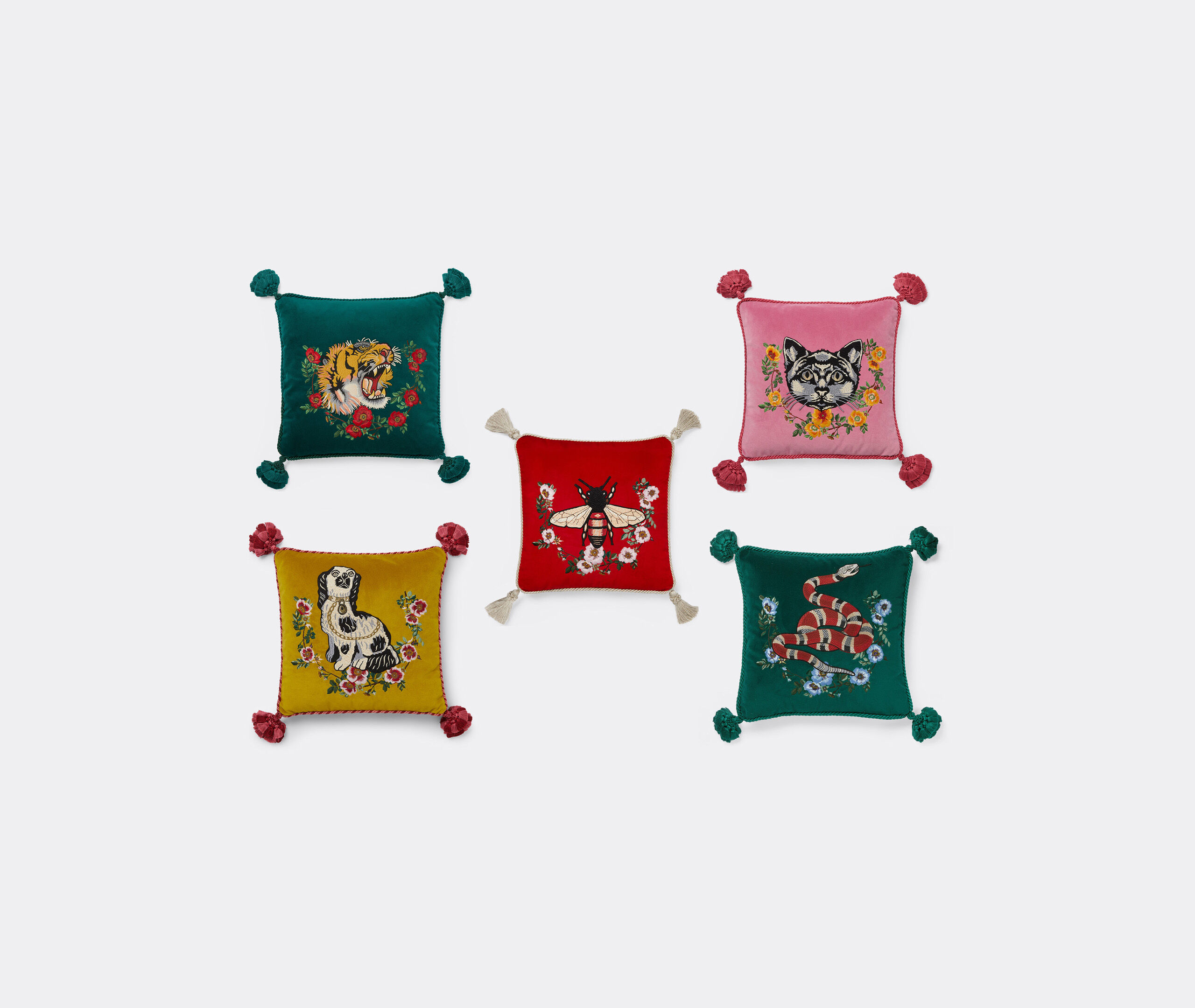 Cat' velvet cushion by Gucci | Cushions | FRANKBROS