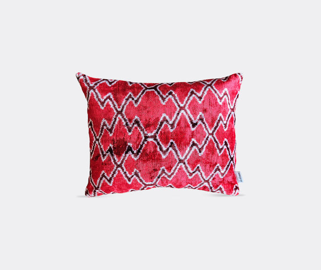 Les-Ottomans Velvet cushion, red multicolor MULTICOLOUR OTTO23VEL636MUL