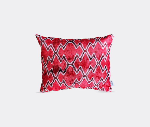 Les-Ottomans Velvet cushion, red multicolor undefined ${masterID}