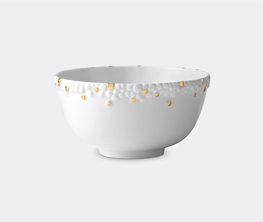 L'Objet 'Mojave' cereal bowl white & gold LOBJ21CER240WHI