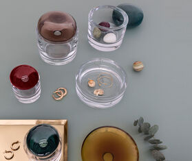 Nude 'Ecrin' lidded vessel, large, petroleum green MULTICOLOUR NUDE20ECR692BLU