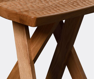 Zanat 'Touch Half Moon' stool, oak LIGHT BROWN ZANA20TOU701BRW