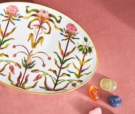 L'Objet 'Grand Tour' oval platter, multicolor and gold MULTICOLOUR LOBJ26GRA142MUL